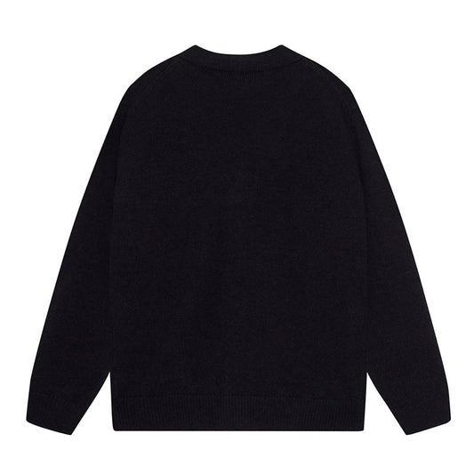 AMIRI Cotton V-Neck Bones Cardigan Sweater Black AMIRI