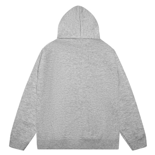 AMIRI Grey Core Knitted Sweater Hoodie AMIRI