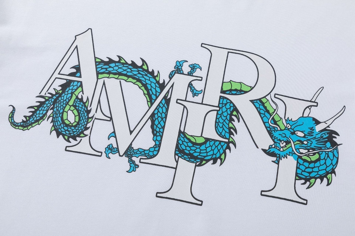 AMIRI CNY Dragon Logo Printed Cotton T-Shirt AMIRI