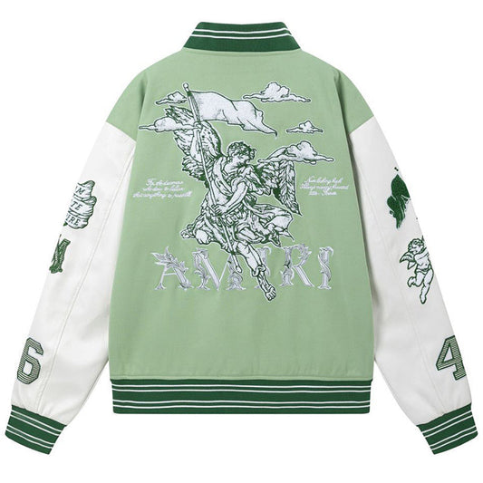 AMIRI Angel Branded Woven Varsity Jacket AMIRI