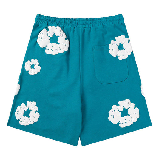 Denim Tears The Cotton Wreath Shorts Lake Blue DENIM TEARS