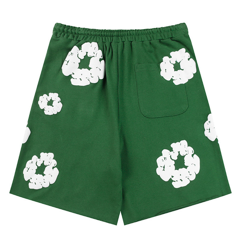Denim Tears The Cotton Wreath Shorts Green DENIM TEARS