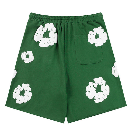 Denim Tears The Cotton Wreath Shorts Green DENIM TEARS