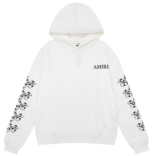 AMIRI Checkered Bones Cotton Hoodies AMIRI