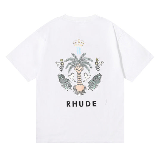 RHUDE island coconut tree print T-Shirts RHUDE