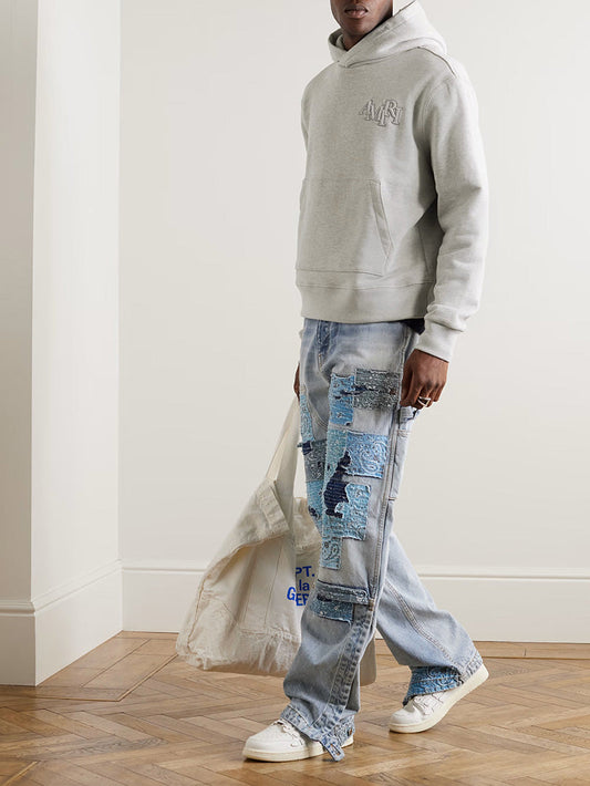 AMIRI Logo-Embroidered Cotton-Jersey Hoodies AMIRI