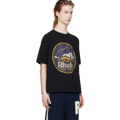 RHUDE Saint Malo Castle Print T-Shirts RHUDE