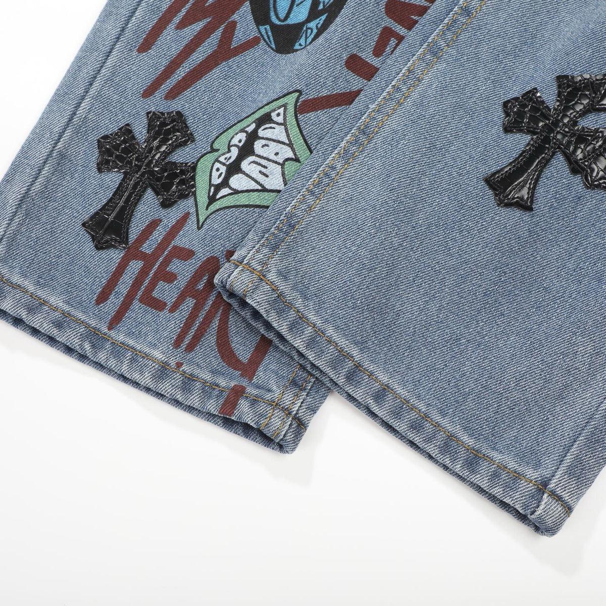 Chrome Hearts American street art cross with straight shaft Pants Chrome Hearts