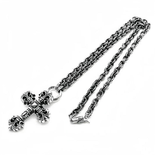 Chrome Hearts Paperchain Necklace With Dagger Pendant CH-Chrome Hearts