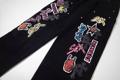 Chrome Hearts American street art cross with straight shaft Pants V10 Chrome Hearts