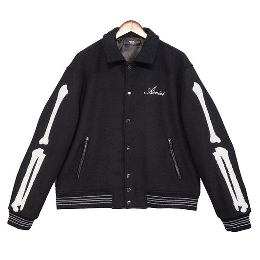 AMIRI thickened loose bomber baseball jacket black AMIRI