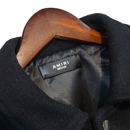 AMIRI thickened loose bomber baseball jacket black AMIRI