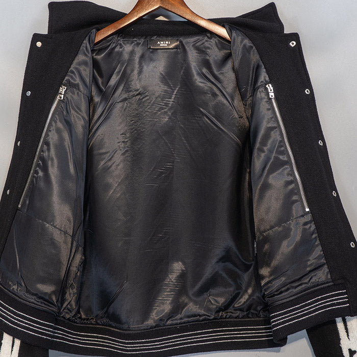 AMIRI thickened loose bomber baseball jacket black AMIRI