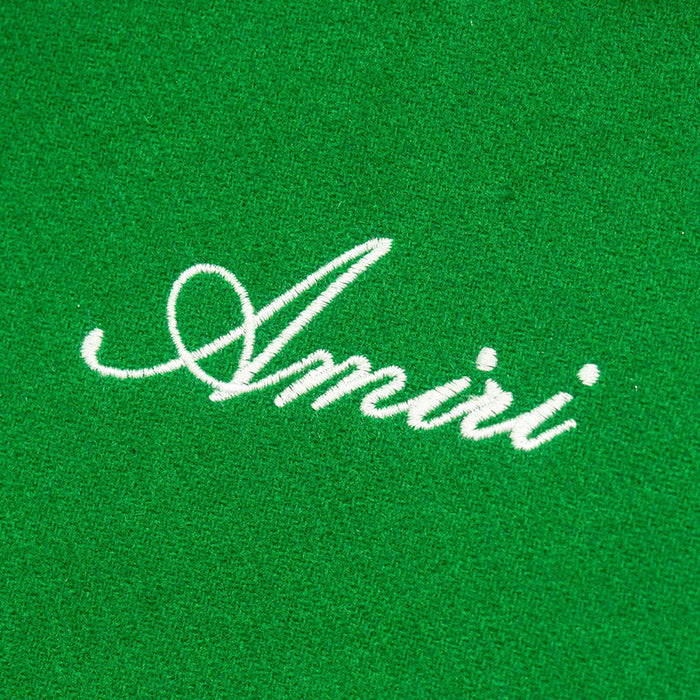 AMIRI thickened loose bomber baseball jacket Green AMIRI