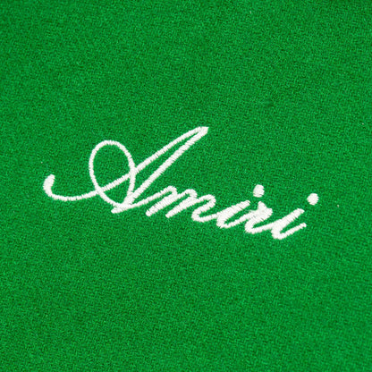 AMIRI thickened loose bomber baseball jacket Green AMIRI