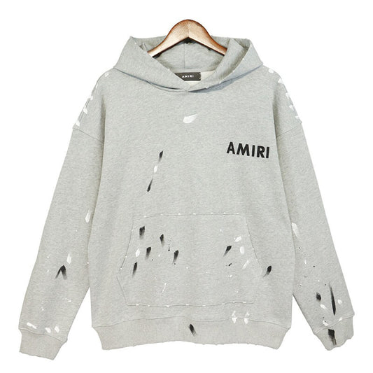 Amiri Paint Splatter Hoodie Grey AMIRI
