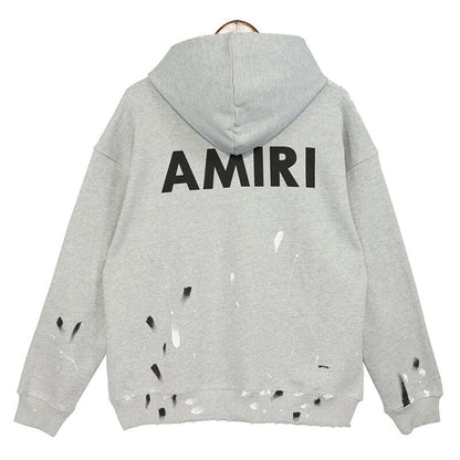Amiri Paint Splatter Hoodie Grey AMIRI