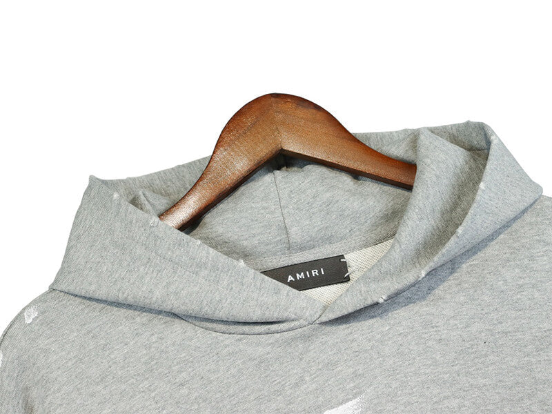 Amiri Paint Splatter Hoodie Grey AMIRI
