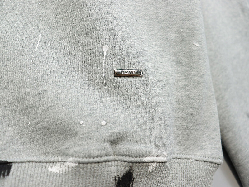 Amiri Paint Splatter Hoodie Grey AMIRI