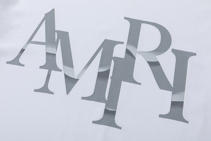 AMlRl Staggered Logo Print Cotton Jersey T-Shirt AMIRI