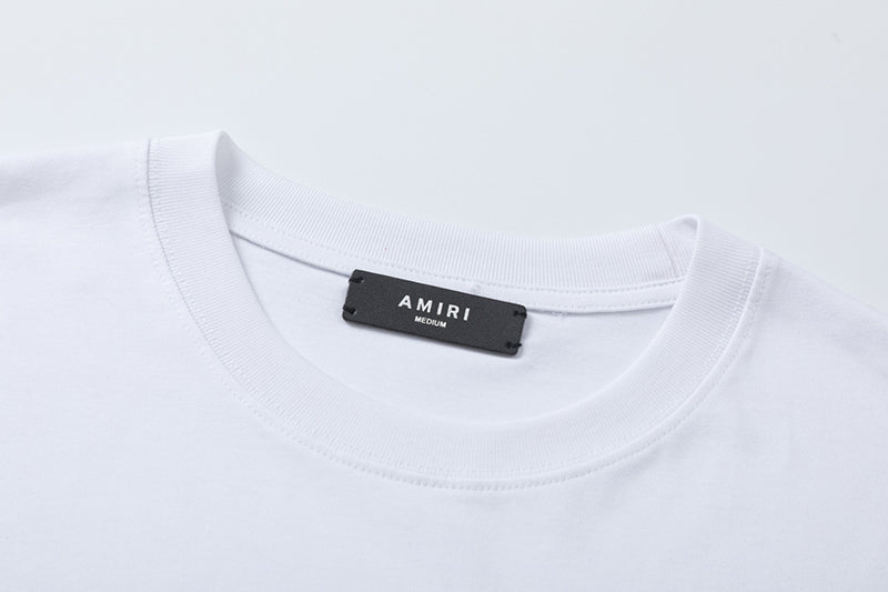 AMlRl Staggered Logo Print Cotton Jersey T-Shirt AMIRI