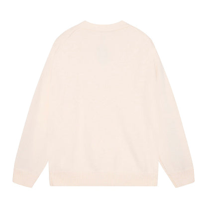 AMIRI Cotton V-Neck Bones Cardigan Sweater Apricot AMIRI