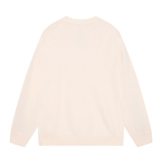 AMIRI Cotton V-Neck Bones Cardigan Sweater Apricot AMIRI