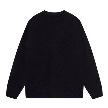 AMIRI Cotton V-Neck Bones Cardigan Sweater Black AMIRI