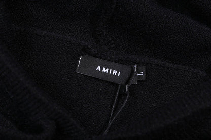 AMIRI Cotton V-Neck Bones Cardigan Sweater Black AMIRI