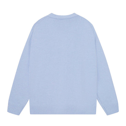 AMIRI Cotton V-Neck Bones Cardigan Sweater Blue AMIRI