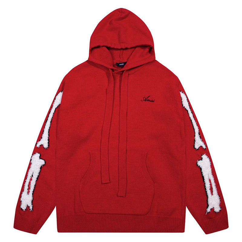 AMIRI Red Core Knitted Sweater Hoodie AMIRI