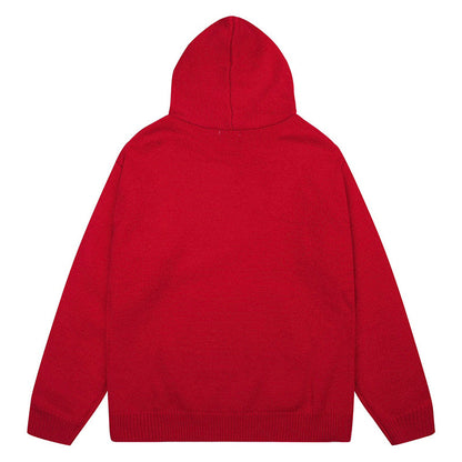 AMIRI Red Core Knitted Sweater Hoodie AMIRI