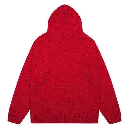 AMIRI Red Core Knitted Sweater Hoodie AMIRI