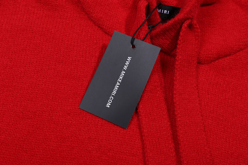AMIRI Red Core Knitted Sweater Hoodie AMIRI