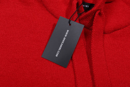 AMIRI Red Core Knitted Sweater Hoodie AMIRI