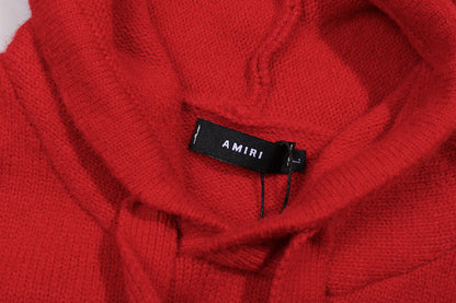 AMIRI Red Core Knitted Sweater Hoodie AMIRI