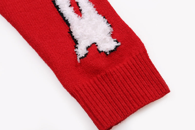 AMIRI Red Core Knitted Sweater Hoodie AMIRI