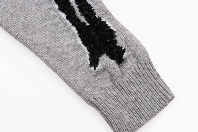 AMIRI Grey Core Knitted Sweater Hoodie AMIRI