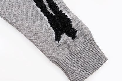 AMIRI Grey Core Knitted Sweater Hoodie AMIRI