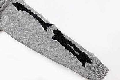 AMIRI Grey Core Knitted Sweater Hoodie AMIRI