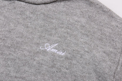 AMIRI Grey Core Knitted Sweater Hoodie AMIRI