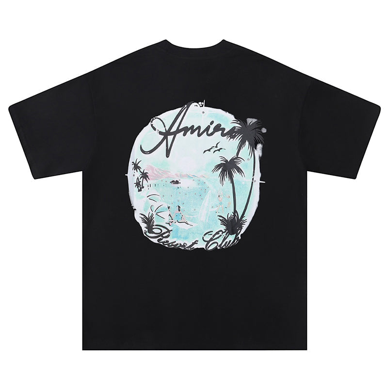 AMIRl Paradise Airbrush Cotton T-Shirt AMIRI