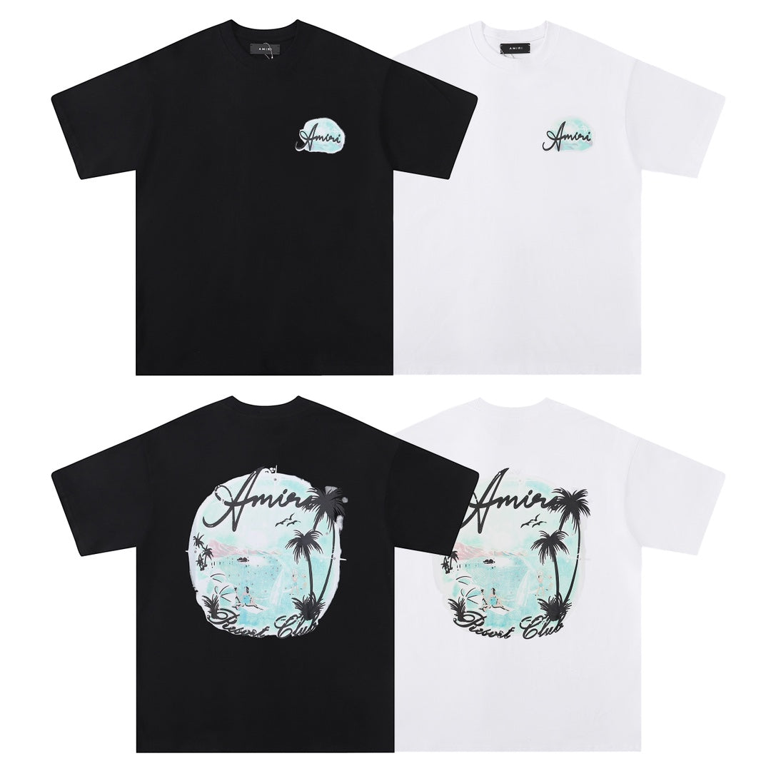 AMIRl Paradise Airbrush Cotton T-Shirt AMIRI