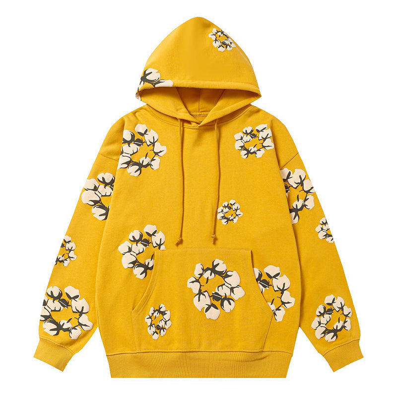 Denim Tears Kapok Pattern Printed Hoodie DENIM TEARS