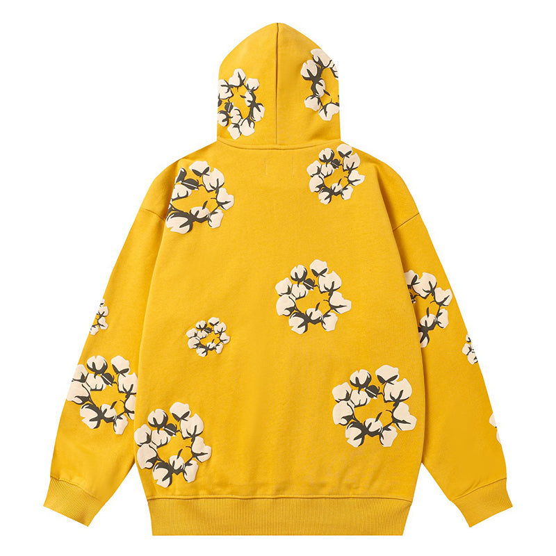 Denim Tears Kapok Pattern Printed Hoodie DENIM TEARS