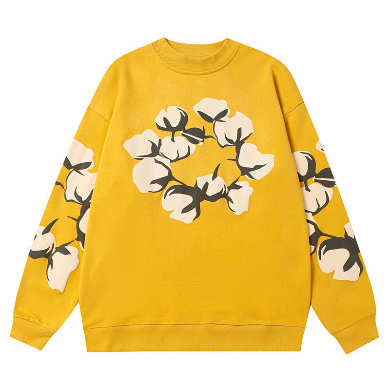Denim Tears Kapok Pattern Printed Sweatshirts DENIM TEARS