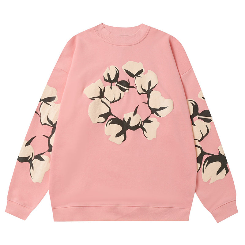 Denim Tears Kapok Pattern Printed Sweatshirts DENIM TEARS