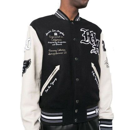 AMIRI logo patch varsity bomber jacket Black AMIRI