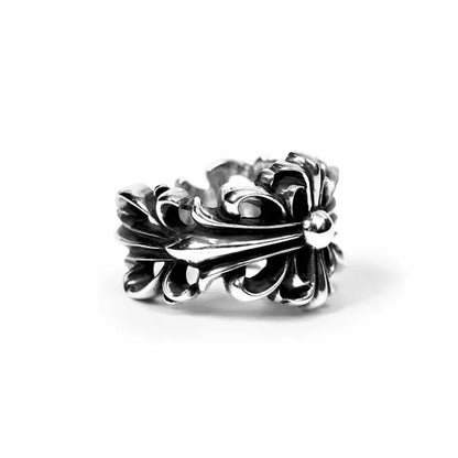 CHROME HEARTS DOUBLE FLORAL RING 1 CH-Chrome Hearts