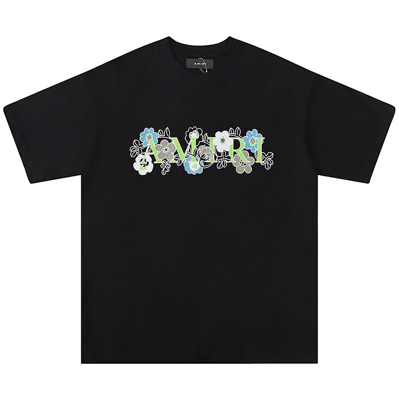 AMIRI flower letter logo print T-Shirts AMIRI
